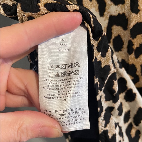 Ganni Long Sleeve Bodysuit Leopard Size M - Picture 10 of 11